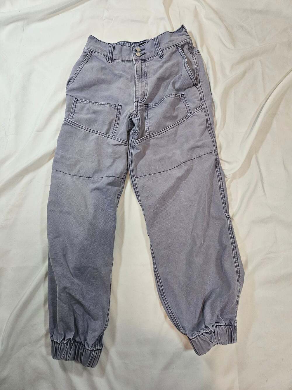 BDG Urban Outfitters Womens Purple Canvas Cargo Jogger Pants Size XS